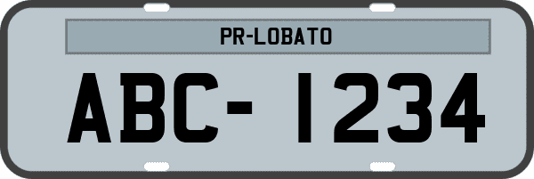 Placa antigo carro