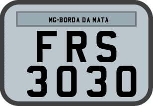 Placa antiga moto