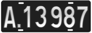 Placa carro de 1915