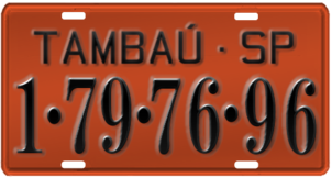 Placa carro de 1957