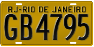 Placa carro de 1970