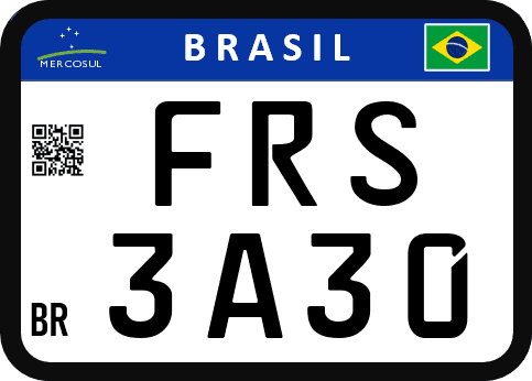 Placa mercosul moto